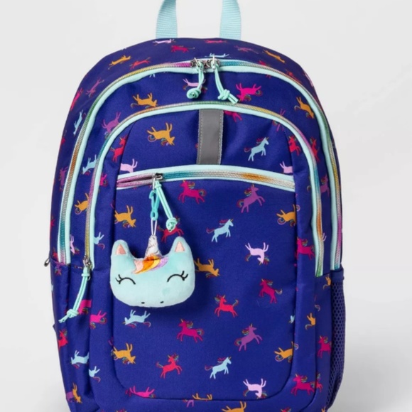 17" Unicorn Kids' Backpack Dark Blue - Cat & Jack™ - Picture 4 of 4